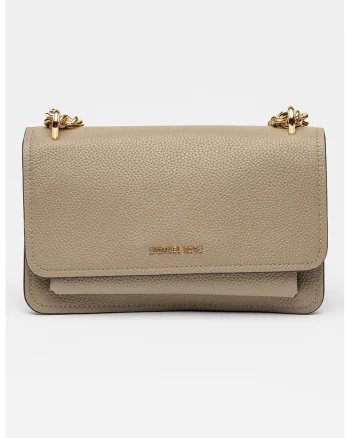 Geanta crossbody din piele Claire, Maro taupe