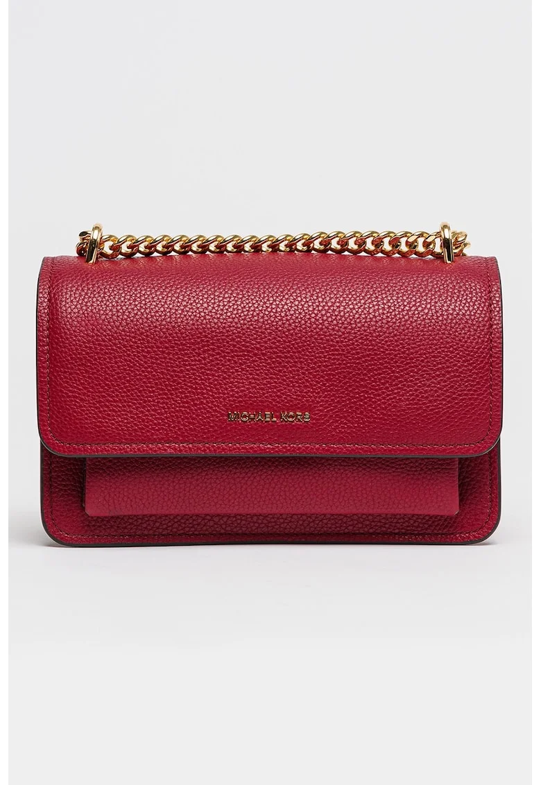 Geanta crossbody din piele Claire, Rosu inchis