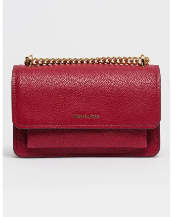 Geanta crossbody din piele Claire, Rosu inchis