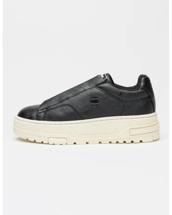 Pantofi sport slip-on de piele ecologica cu platforma Lhana II, Negru