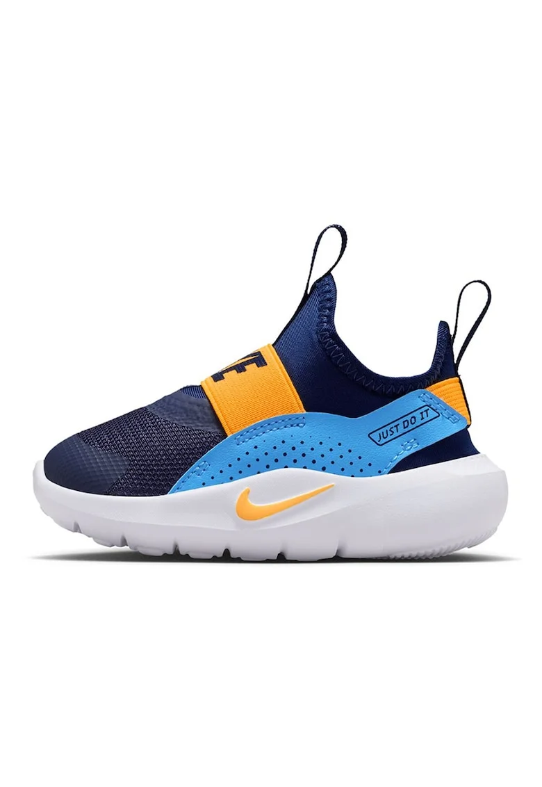 Pantofi slip-on Flex Runner 4 cu detaliu logo, pentru alergare, Portocaliu/Albastru inchis
