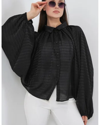 Camasa dama,  Textil, Negru