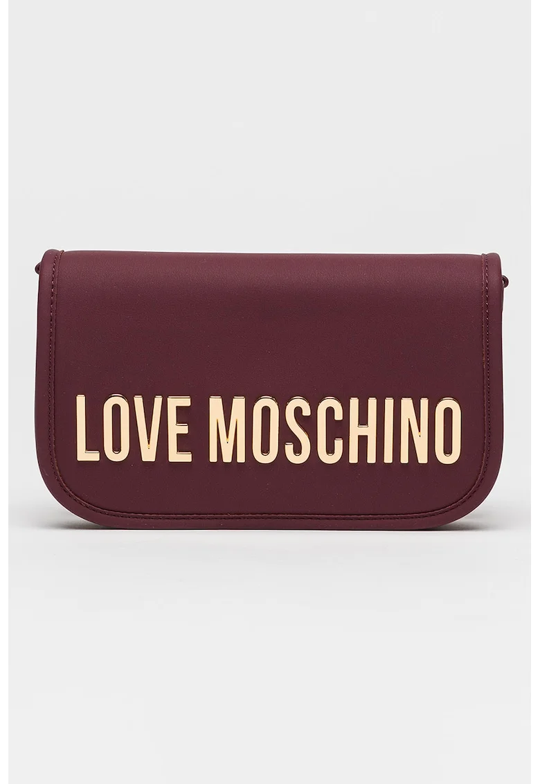 Geanta crossbody de piele ecologica cu clapa, Violet