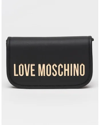 Geanta crossbody de piele ecologica cu clapa, Negru