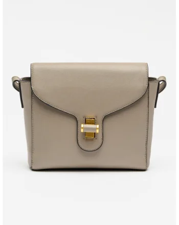 Geanta crossbody din piele Grace, Maro taupe