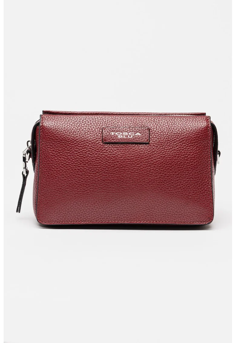Geanta crossbody din piele Coraline, Visiniu