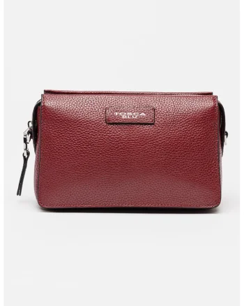 Geanta crossbody din piele Coraline, Visiniu