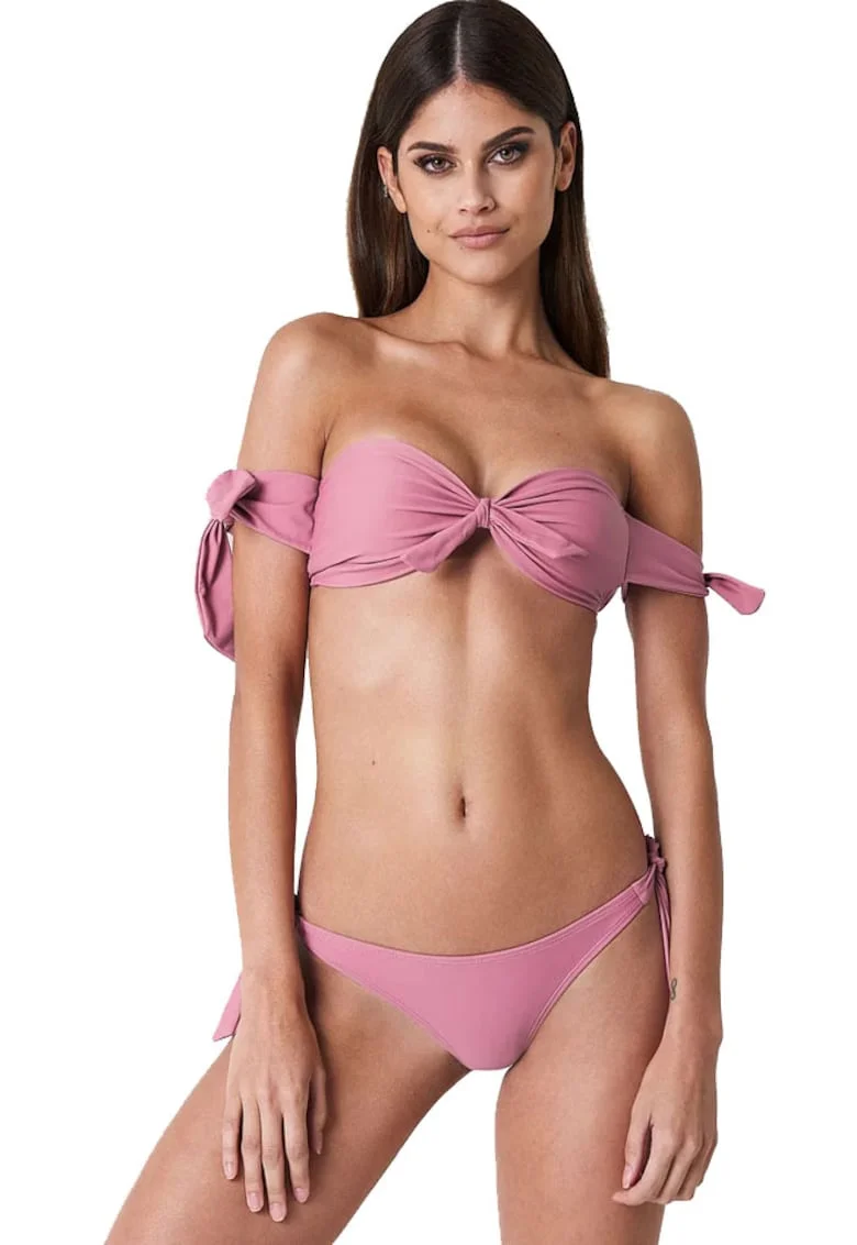 Slip de baie cu snur lateral 3354,, Roz