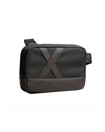 Geanta crossbody unisex Nougrod, Maro inchis/Kaki pal