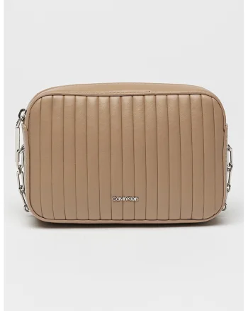 Geanta crossbody matlasata, Maro camel
