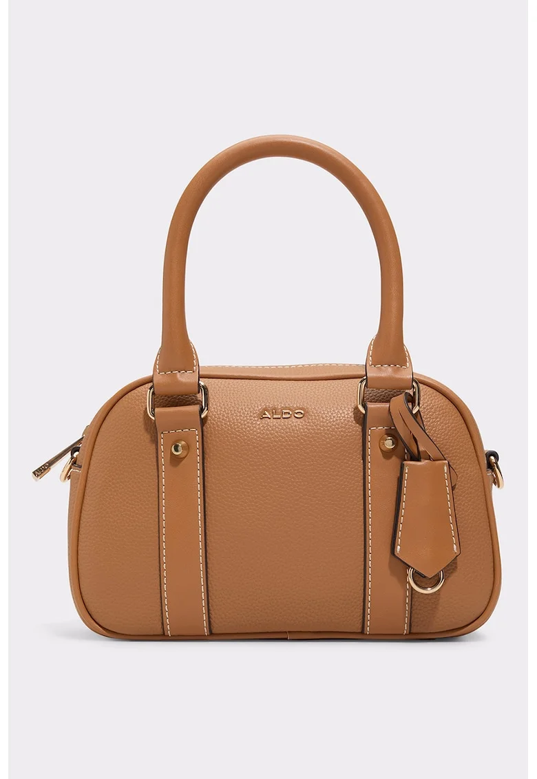 Geanta crossbody din piele ecologica Leanie, Maro camel
