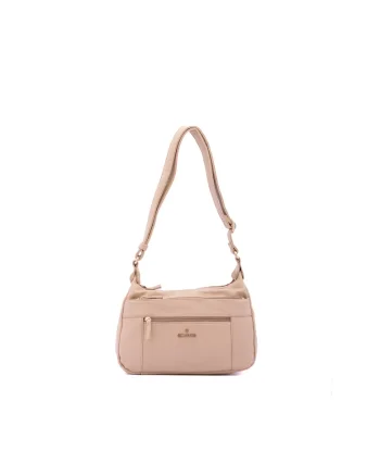 Geanta crossbody din piele ecologica, Maro camel