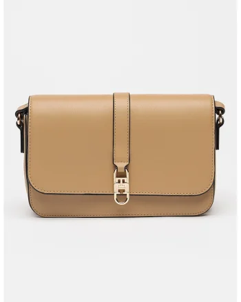 Geanta crossbody din piele ecologica Libre, Maro camel