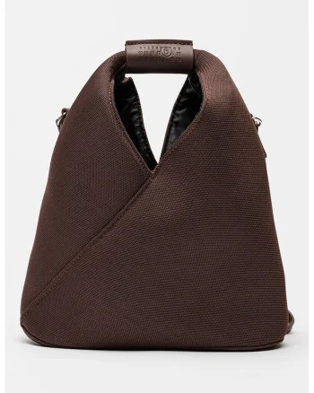 Geanta crossbody din material textil cu bareta ajustabila, Maro inchis
