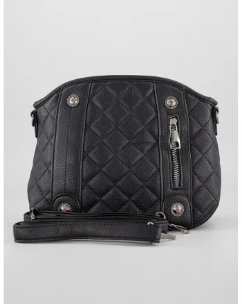Geanta crossbody de piele ecologica cu bareta detasabila, Negru