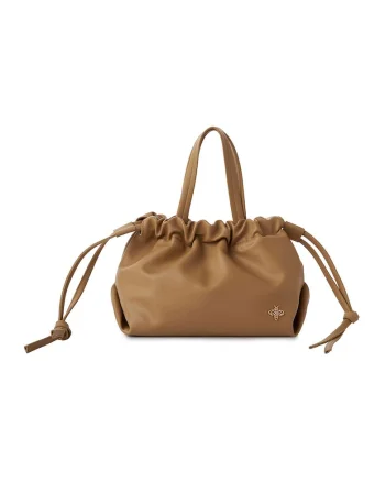 Geanta crossbody din piele ecologica, Maro camel