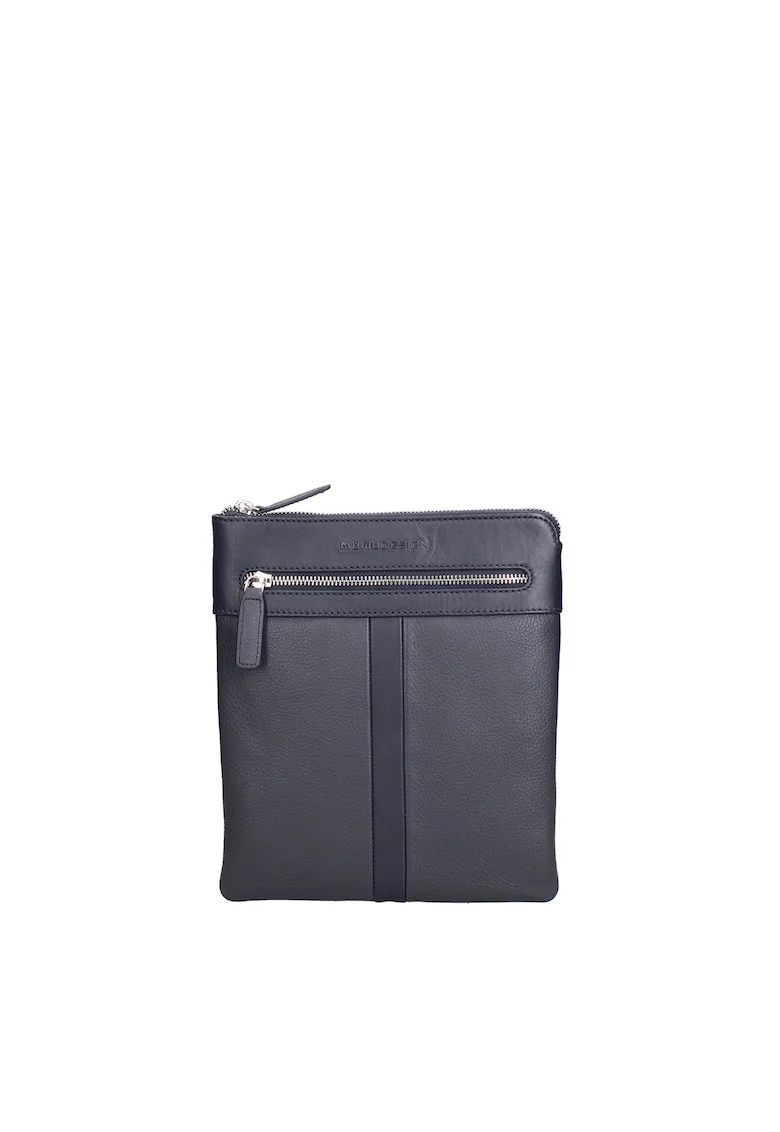 Geanta crossbody din piele Nerian, Albastru