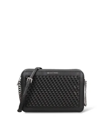 Geanta crossbody de piele ecologica Erdana Chic, Negru