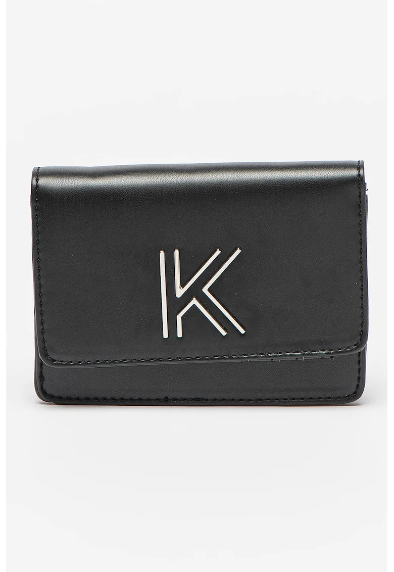 Geanta crossbody cu clapa Arya, Gri antracit