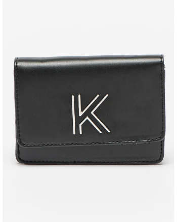 Geanta crossbody cu clapa Arya, Gri antracit