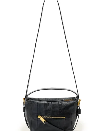 Geanta crossbody de piele, Negru