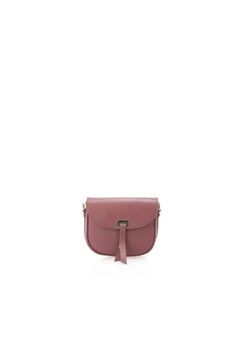 Crossbody dama din piele naturala  Armida - Rozdwqf, Roz inchis, 20 x 16 x 6 cm