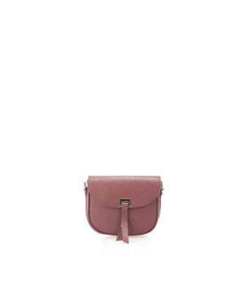 Crossbody dama din piele naturala  Armida - Rozdwqf, Roz inchis, 20 x 16 x 6 cm