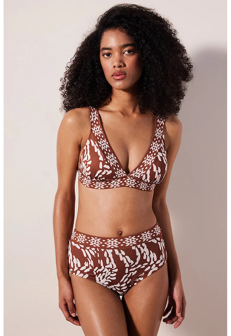 Sutien triunghiular de baie cu model