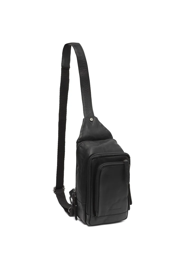 Geanta crossbody din piele naturala Riga - 1.9 L, Negru