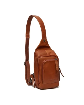 Geanta crossbody din piele naturala Riga - 1.9 L, Coniac