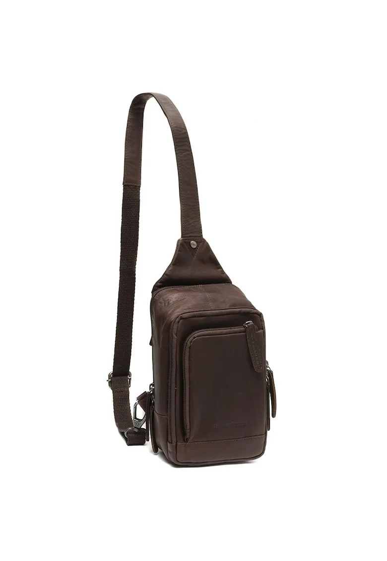 Geanta crossbody din piele naturala Riga - 1.9 L, Maro