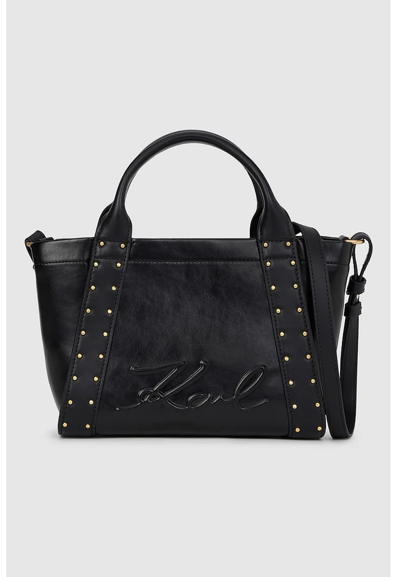 Geanta crossbody de piele ecologica, Negru