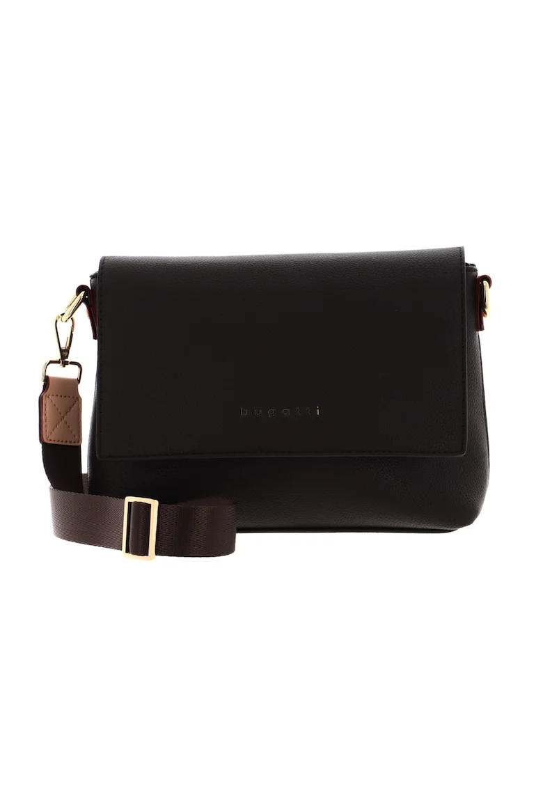 Geanta crossbody dama  Ella, piele ecologica cu finisaj Saffiano, 496628, Maro
