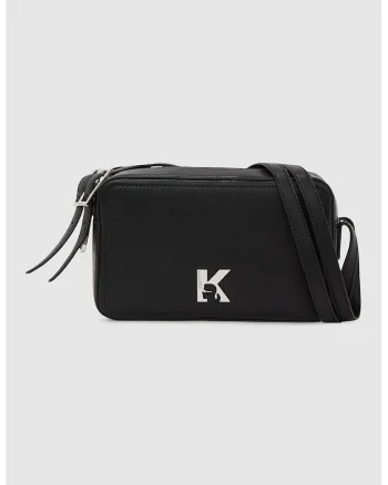 Geanta crossbody de piele ecologica cu bareta ajustabila, Negru