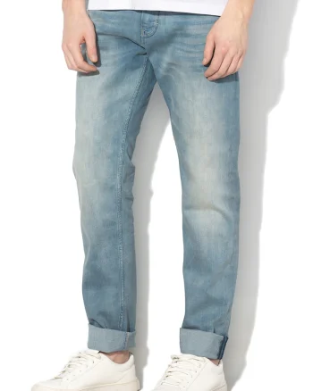 Blugi slim fit cu aspect decolorat Josh