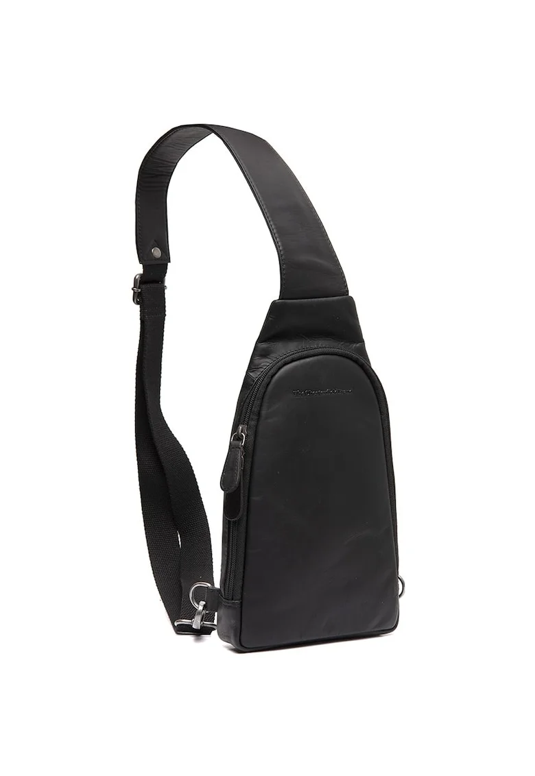 Geanta crossbody barbati piele naturala, 2 litri, Bowey,, Negru