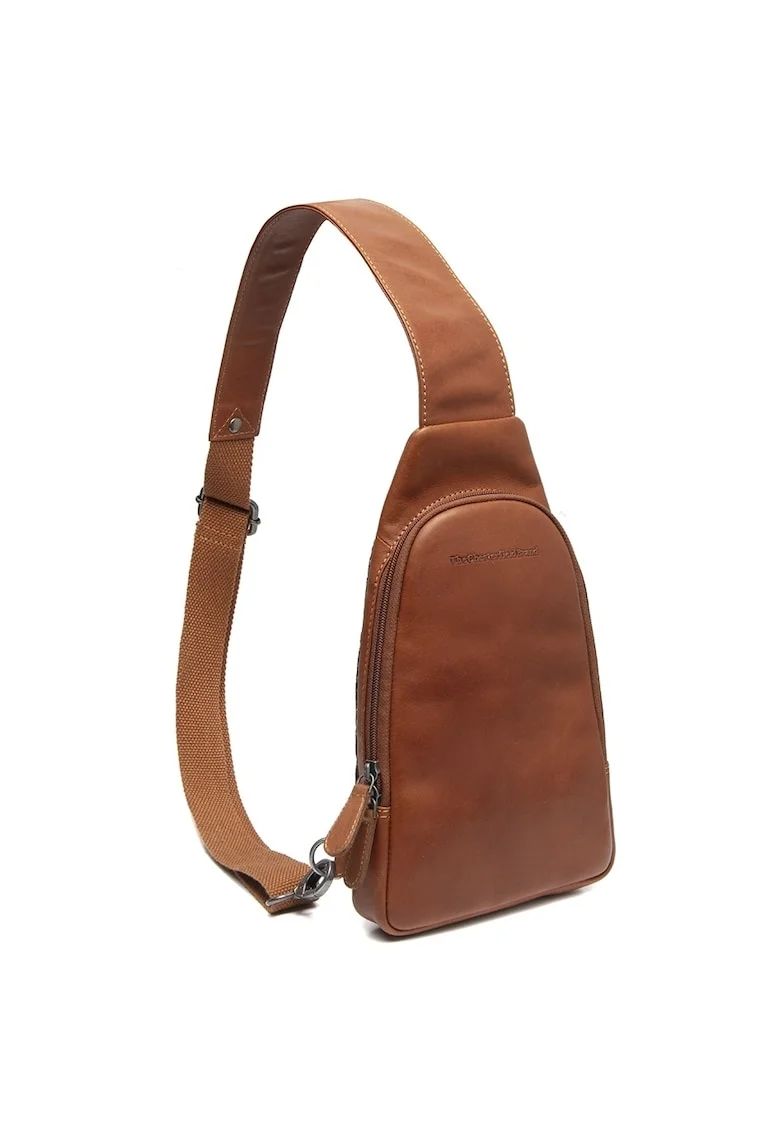 Geanta crossbody barbati piele naturala, 2 litri, Bowey,, Coniac