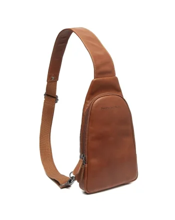 Geanta crossbody barbati piele naturala, 2 litri, Bowey,, Coniac