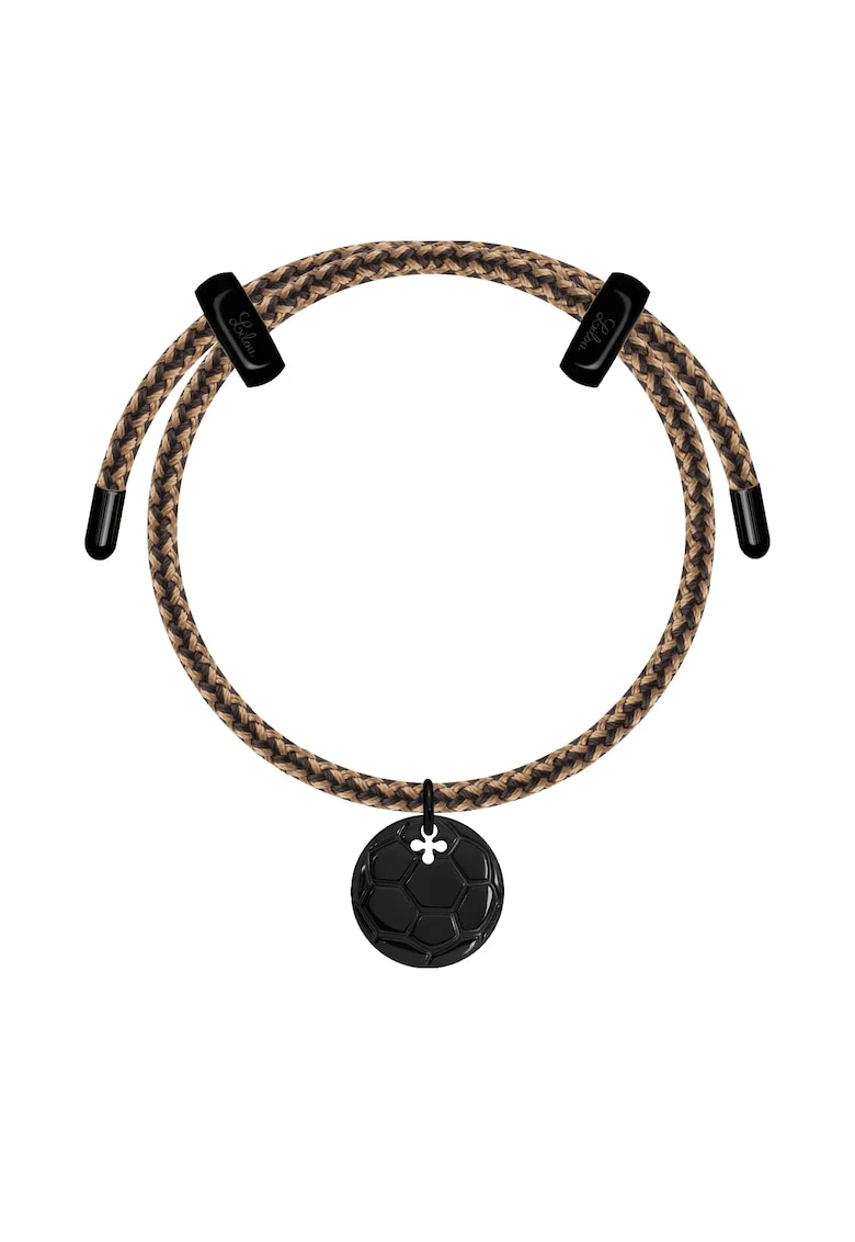 Bratara reglabila cu charm in forma de minge de fotbal