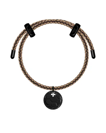 Bratara reglabila cu charm in forma de minge de fotbal