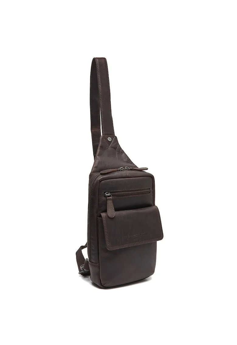 Geanta crossbody barbati piele naturala, 2.3 litri, Turelle,, Maro inchis