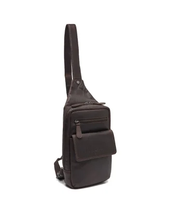 Geanta crossbody barbati piele naturala, 2.3 litri, Turelle,, Maro inchis