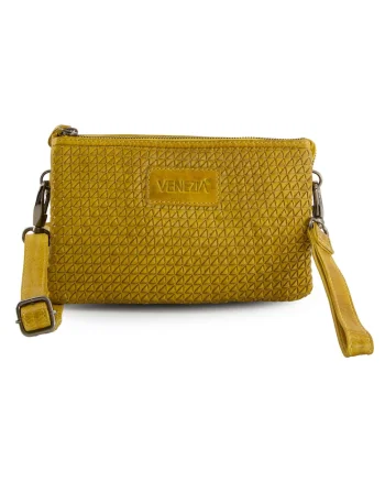 Geanta crossbody din piele naturala cu curea detasabila