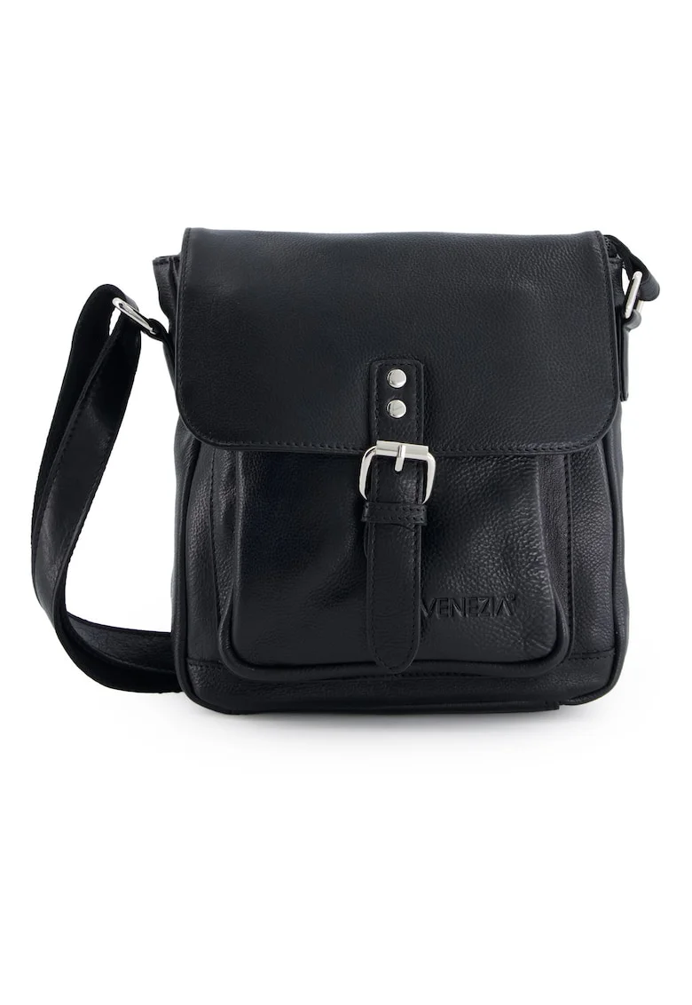Geanta crossbody din piele cu clapeta