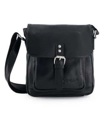 Geanta crossbody din piele cu clapeta