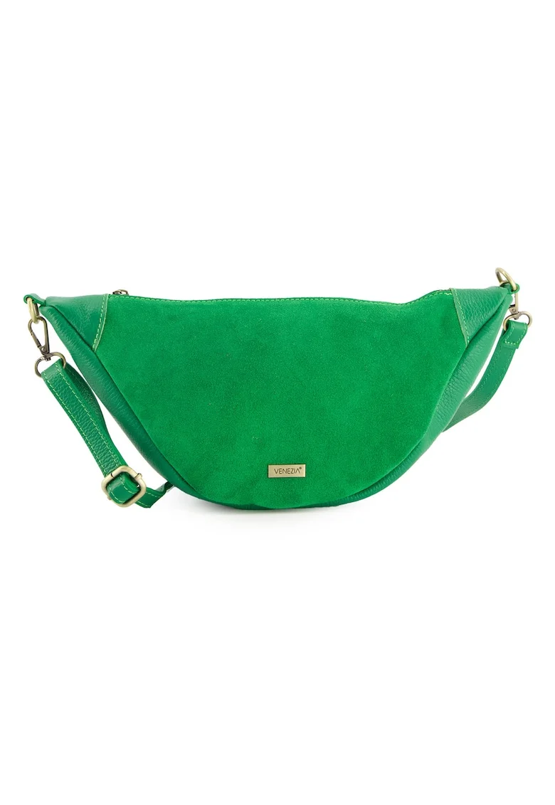 Geanta crossbody din piele intoarsa