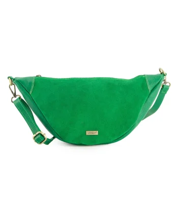 Geanta crossbody din piele intoarsa