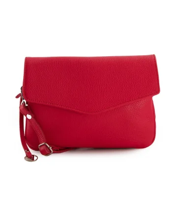 Geanta din piele crossbody cu fermoar