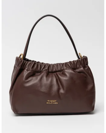 Geanta crossbody uni de piele, Maro cognac