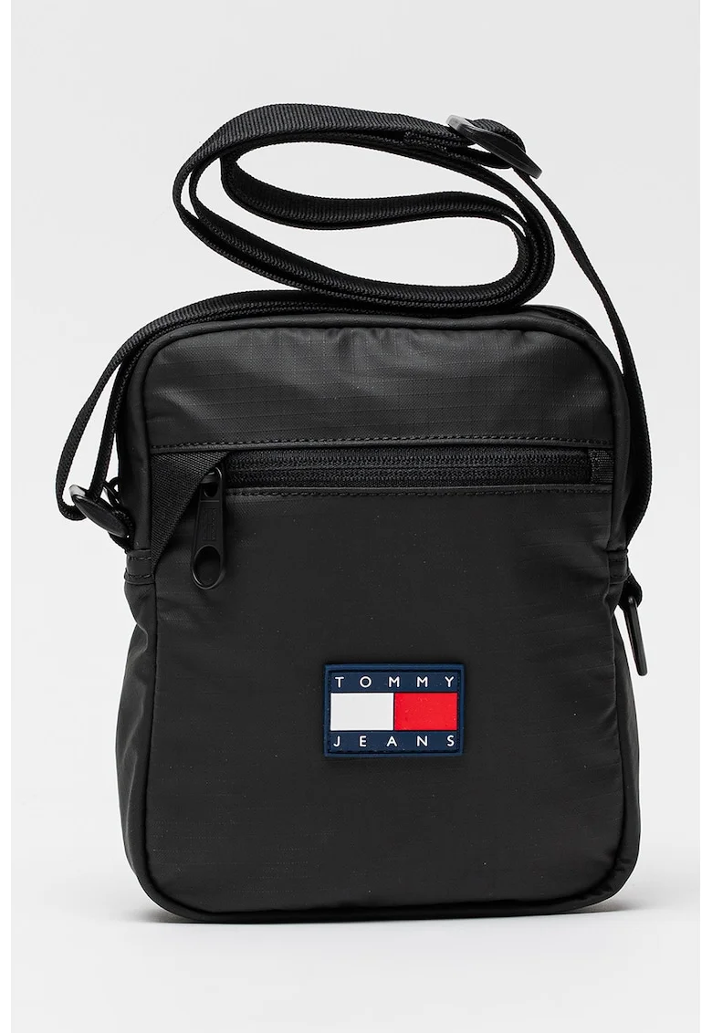 Geanta crossbody impermeabila Tech, Negru